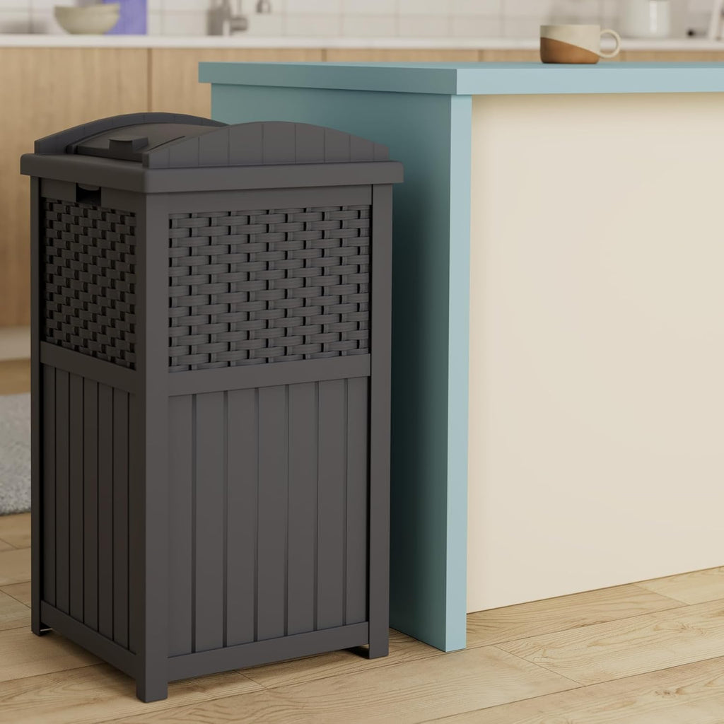 Outdoor Trash & Recycling Hideaway 🗑️ Durable Weather-Resistant Storage for Patio, Yard, Garden – Keep Garbage Neat & Hidden 🌿