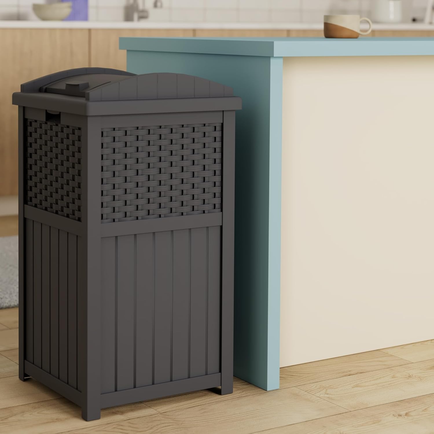 Outdoor Trash & Recycling Hideaway 🗑️ Durable Weather-Resistant Storage for Patio, Yard, Garden – Keep Garbage Neat & Hidden 🌿