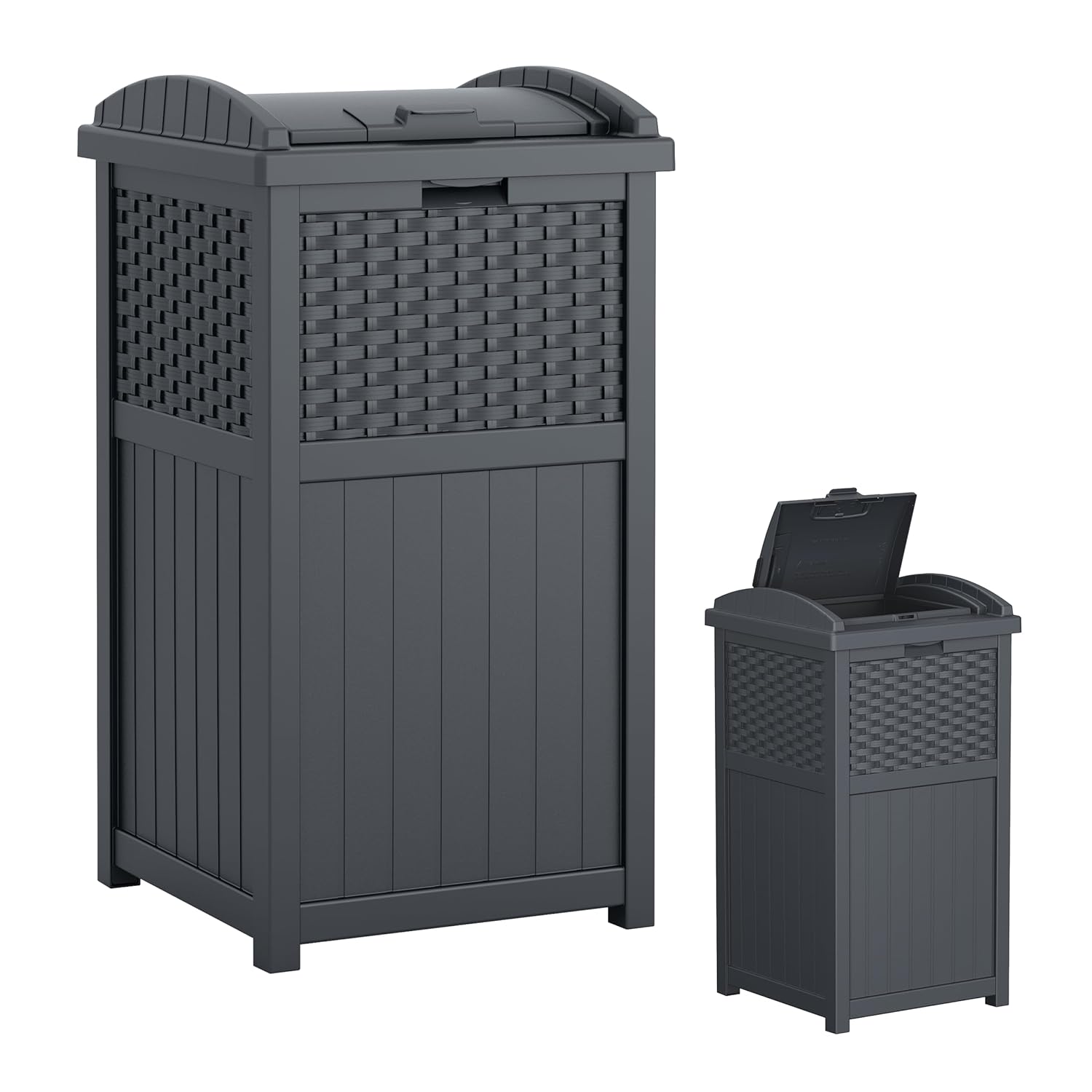 Outdoor Trash & Recycling Hideaway 🗑️ Durable Weather-Resistant Storage for Patio, Yard, Garden – Keep Garbage Neat & Hidden 🌿
