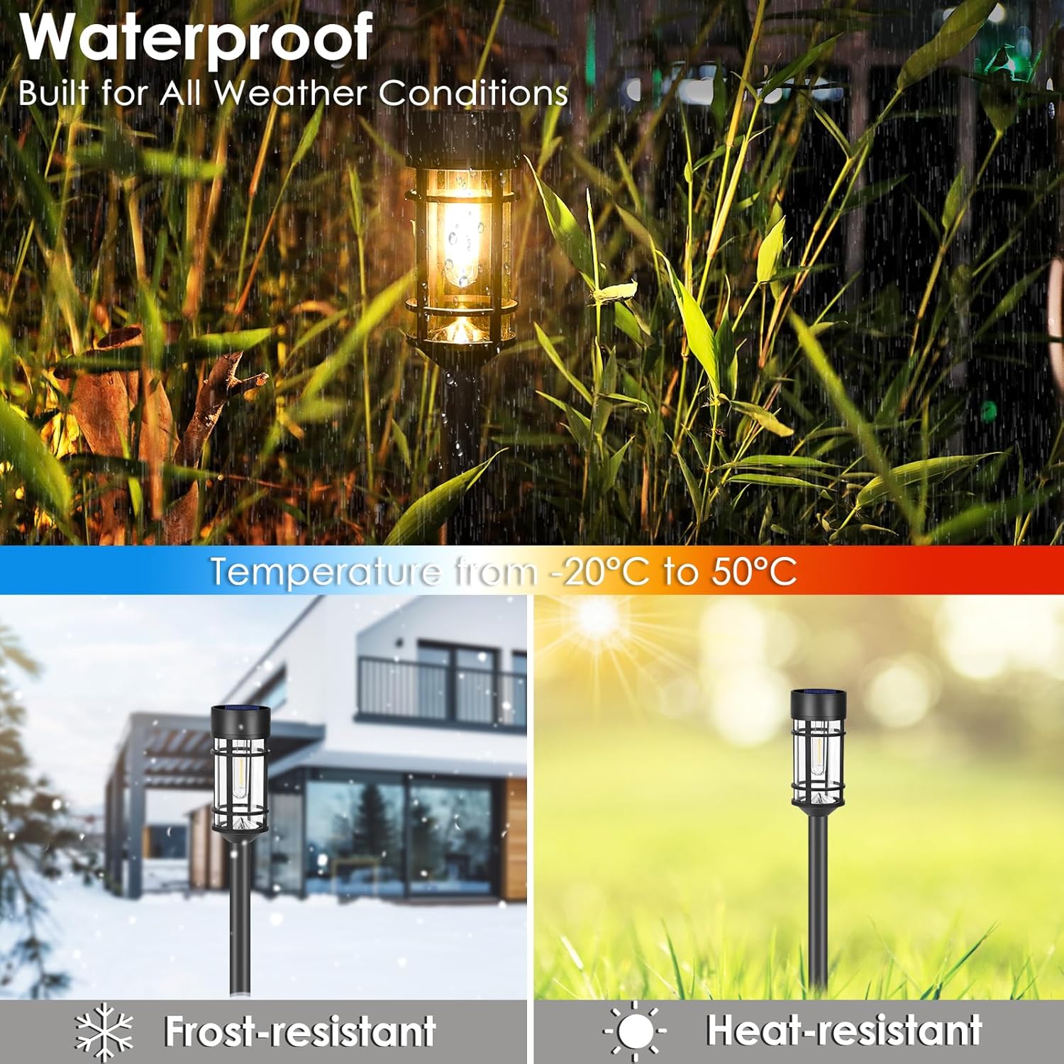 Solar Pathway Lights 🌞 8-Pack LED Outdoor Garden Lights – Waterproof Yard, Lawn & Driveway Lighting 🌿✨