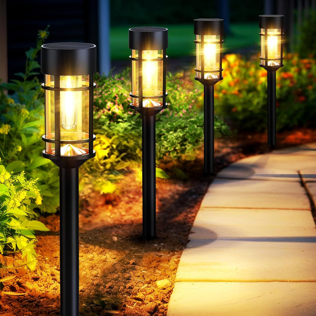 Solar Pathway Lights 🌞 8-Pack LED Outdoor Garden Lights – Waterproof Yard, Lawn & Driveway Lighting 🌿✨