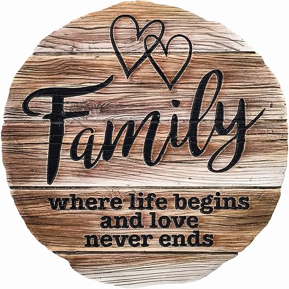 Family Garden Stepping Stone 🌿 Decorative Outdoor Path Stone – Perfect Yard & Patio Décor for Home 🏡